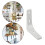 Stevige L-vormige muurbeugel, wit, 7,6 cm 3