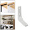 Stevige L-vormige muurbeugel, wit, 7,6 cm 5
