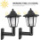 Applique solari da esterno esagonali a LED, confezione da 2 5