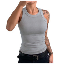 Women's tank top trim backless vest XL