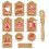Vintage Christmas gift tags kraft 60-pack 1