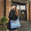 Γυναικεία τσάντα Tote Denim με φερμουάρ, μεγάλη, χιαστί 6