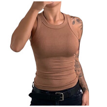 Women's Tank Top Trim Backless Vest L