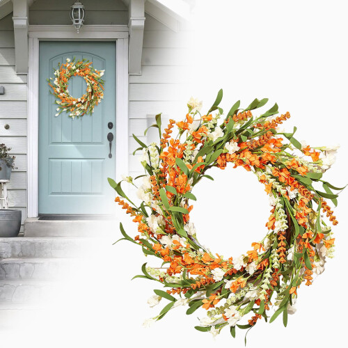 Guirlanda de Primavera 40 cm (15,7 polegadas) Decoração para Porta de Entrada 1