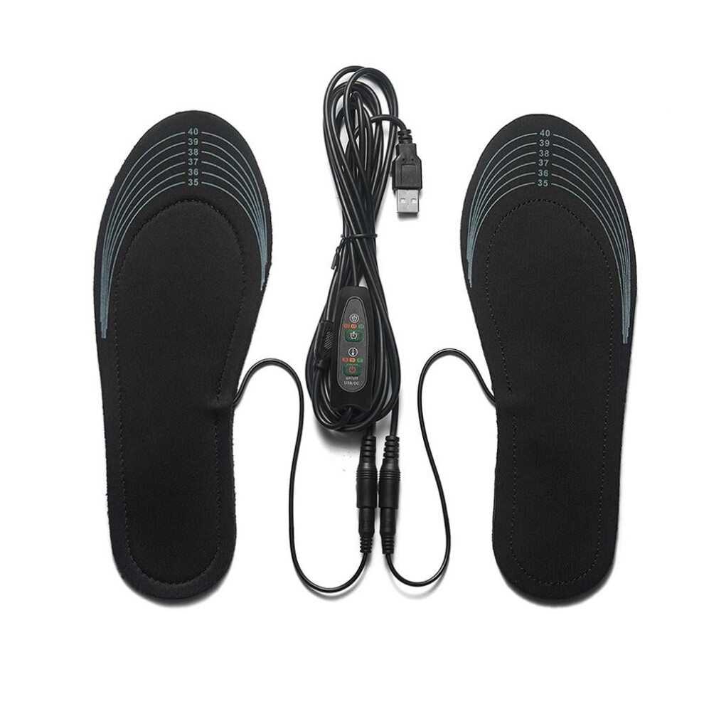 USB Heated Insoles EVA 3-Temp Rechargeable Size 35-46