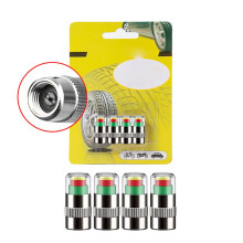 4 Pack Tire Pressure Monitoring Valve Stem Caps, Universal Fit for Car, Motorcycle, Bike, Visual Indicator, Easy Installation, Durable Material