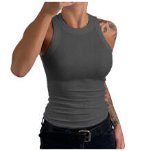 Women's Tank Top Trim Backless Vest XL