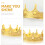 Κάλυμμα κεφαλής King Crown για άνδρες Χρυσό Vintage Μεταλλικό 1Pack 7