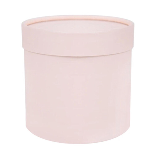 boîte ronde rose vide pour composition florale 1