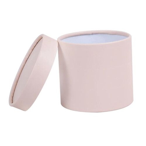 boîte ronde rose vide pour composition florale 2