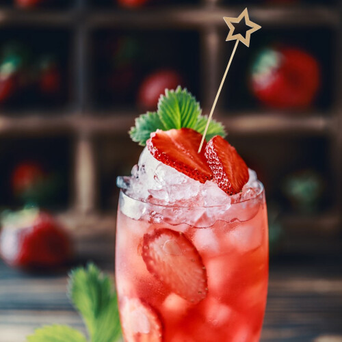 Piques à cocktail synthétiques beiges (50 pièces) 2