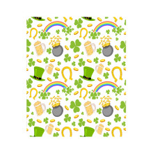 St. Patrick's Day throw blanket green shamrock flannel