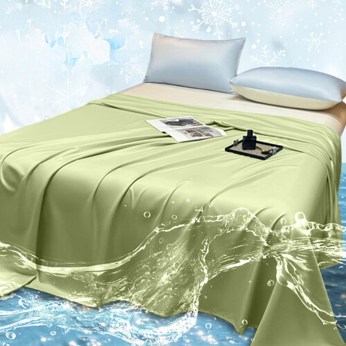 Silk Bedding Set Solid Color Washable 4-Piece 2