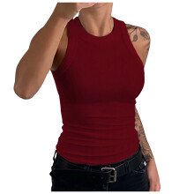 Women's backless tank top summer casual vest M