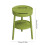 Gallickan Bedside Table with Drawer and Shelf, Green 4