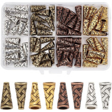Tibetan metal earring cones 18x8mm 4-color 80 pcs
