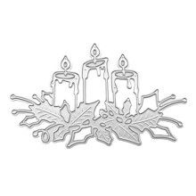Fustella in metallo a forma di candelabro per la creazione di biglietti e decorazioni.