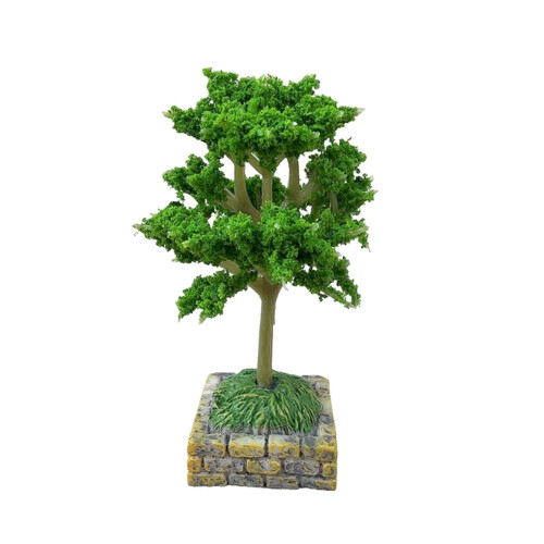 Mini artificial resin trees set for dollhouses 6 pcs