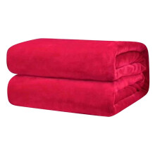 Micropluche fleece deken/plaid rood 27,6 x 19,7 inch
