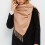Eșarfă Pashmina pentru femei, șal moale, solid, cu franjuri, alb 4