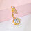Navelpiercing van chirurgisch staal 14G Candy CZ 6