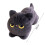 Svart katt plyschkudde 45 cm 3