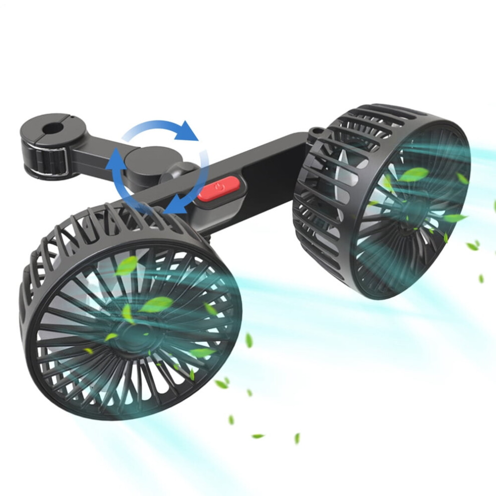 Baby Car Seat Fan Dual Head 360 Rotation 3 Speeds 971050534763