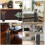 Metal umbrella storage bucket black circular rack 7