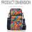 Borsa a tracolla da donna Oxford resistente all'acqua, modello 2 3