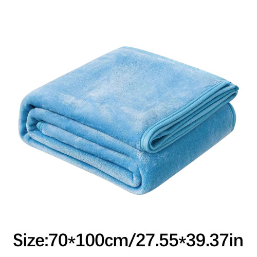 Couverture en micro-polaire bleu ciel 70 x 100 cm 2