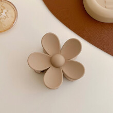 Women Elegant Brown Beige Flower Geometric Hair Claw Lady Temperament Solid Hair Clip Toothed Hairpin Fashion Hair Accessories