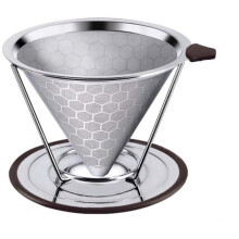 Filtre à café filtre en acier inoxydable pour infusion manuelle (1 pièce)