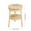 Gallickan Bedside Table with Drawer and Shelf, Beige 4
