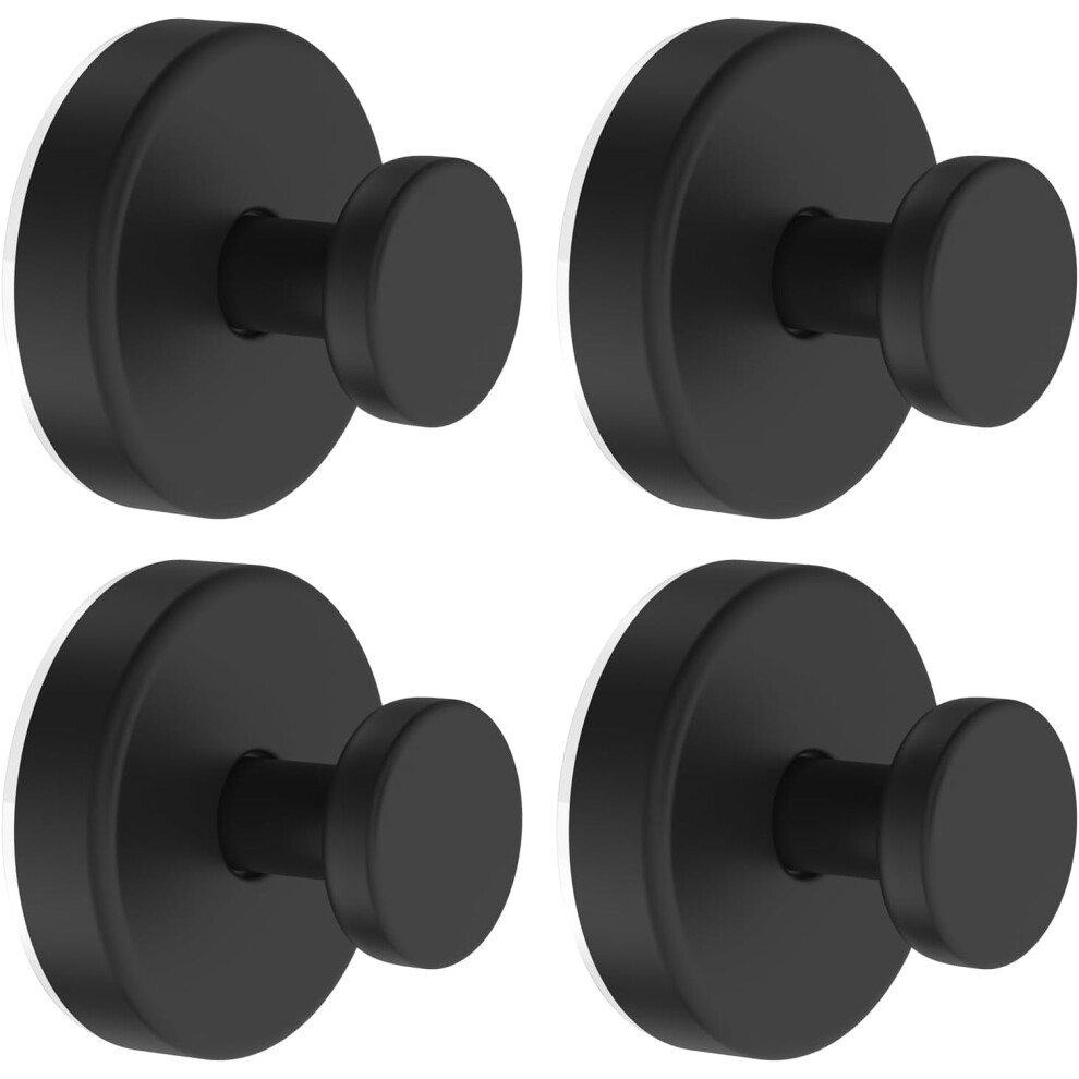 Suction Cup Hooks For Glass Mirror Shower Black 4 Pack 971050537719