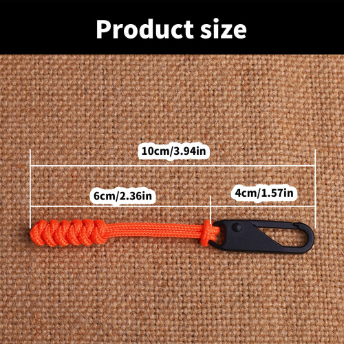 Paracord Zipper Pulls Outdoor Camping Hiking Gear 5 Pack 2