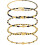 Gold Beaded Stack Bracelets for Women 5-Piece Set 1