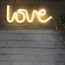 Neon Night Light, LED Neon Signs Night Light Love Neon Lights Neon Lights for Kids Bedroom Battery USB Operated