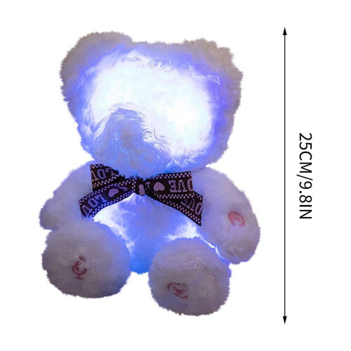 Luminous Recording Bear Plush Toy with LED Light 9.8 inch 2