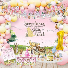 Set de decoración de cumpleaños de Winnie the Pooh (117 piezas)