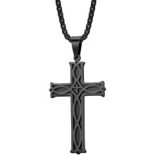 Cross Necklace for Men Stainless Steel 60cm