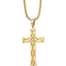 Cross Necklace for Men Stainless Steel 60cm