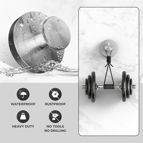 Suction Cup Hooks Vacuum Waterproof Strong Load-Bearing 2