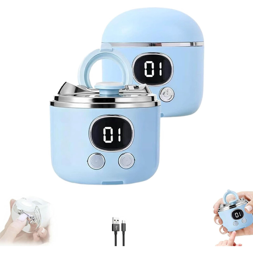 Electric Nail Clippers for Seniors with Magnifier Blue