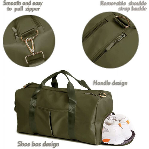 Vedenpitävä kuntosalikassi naisille ja miehille beige 1
