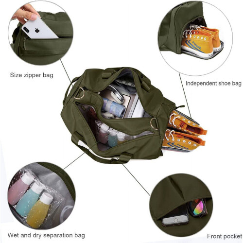 Vedenpitävä kuntosalikassi naisille ja miehille beige 2