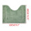 U-formet badeværelsestæppe i mikrofiber, 16x20 tommer 4