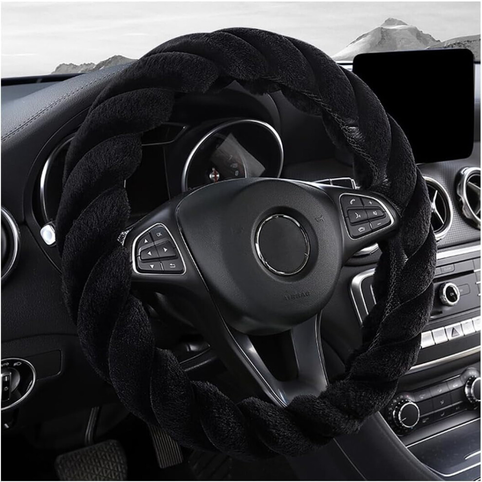 Steering Wheel Cover Fluffy Soft Breathable 15 Inch Pink/Green/Blue 971050575551
