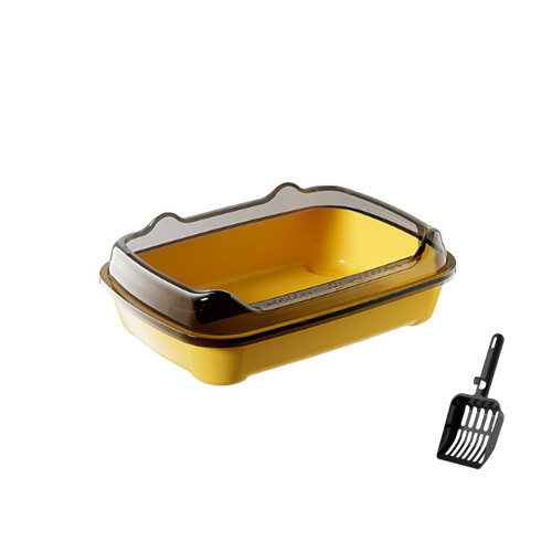 Cat Litter Box Set with Scoop and Hook, 11-inch Entry, 1