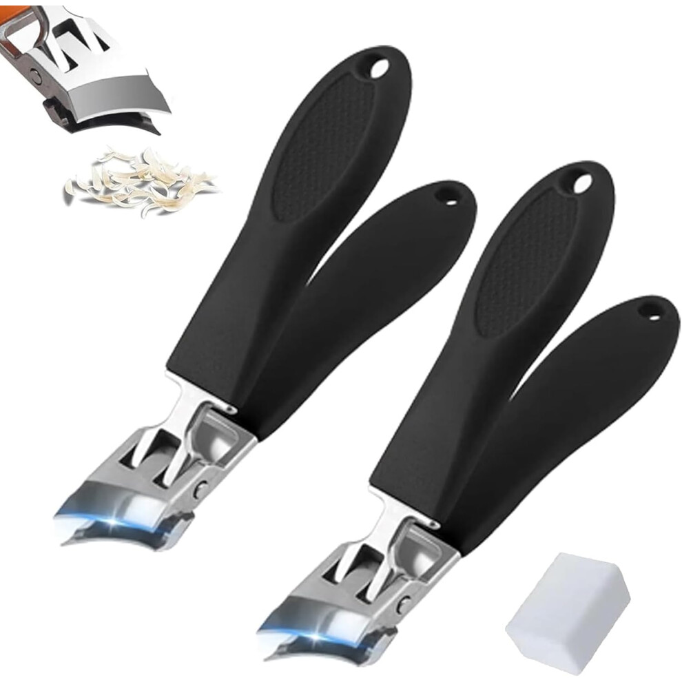 Lavito slanted nail clippers wide jaw anti-splash 2 pcs