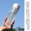 Auslaufsichere Glas-Wasserflasche, 800 ml, Weiß 7